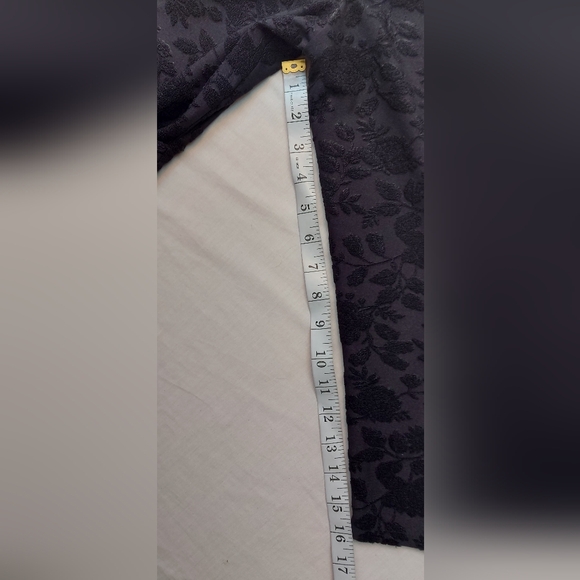 Joseph Ribkoff Vintage Black Tonal Floral Jacquard Asymmetrical Tunic Top - Picture 14 of 15